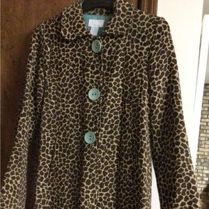 Animal print jacket EUC size medium